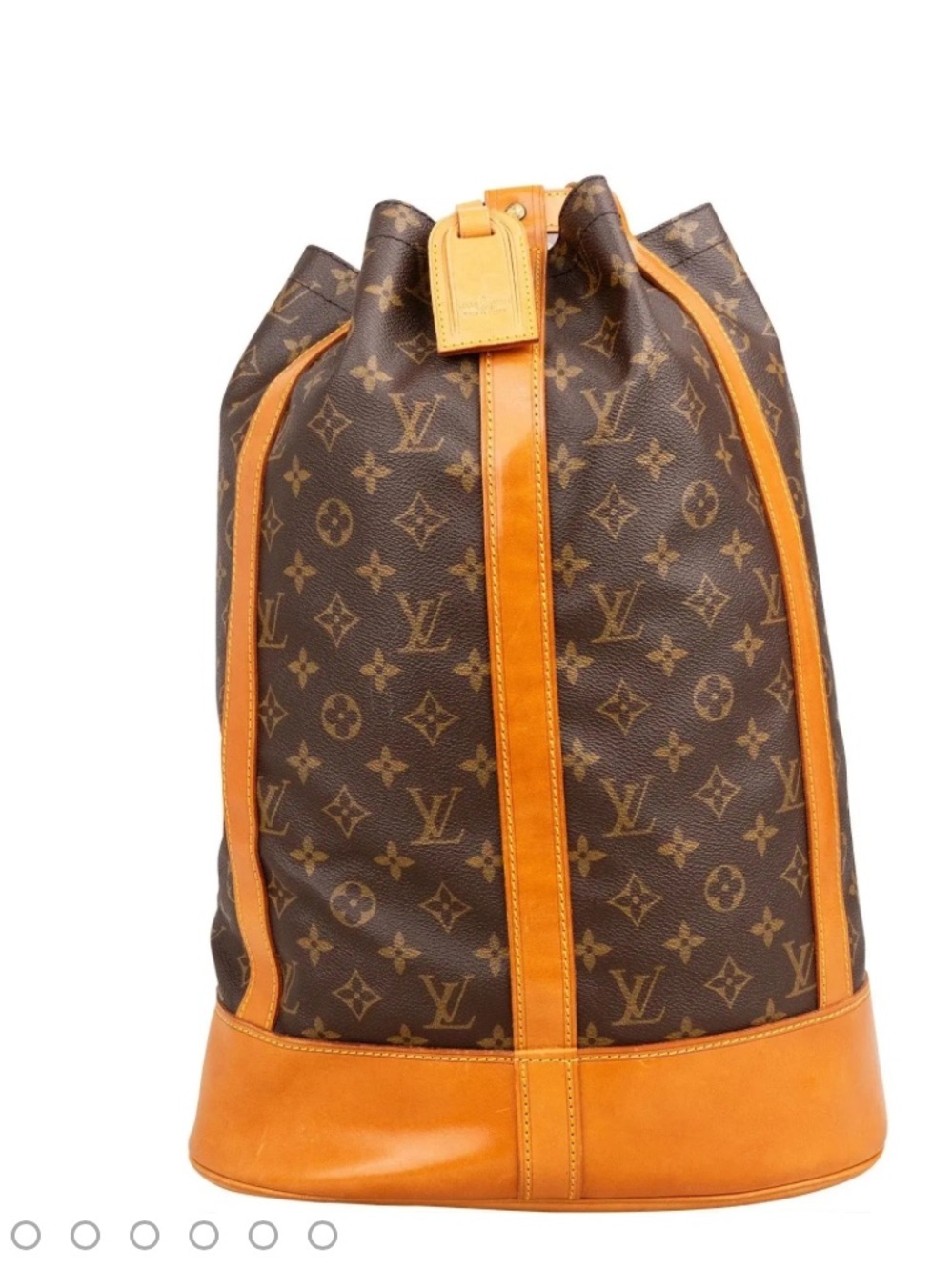 Louis Vuitton VINTAGE Brown Monogram Randonnee Leather Backpack